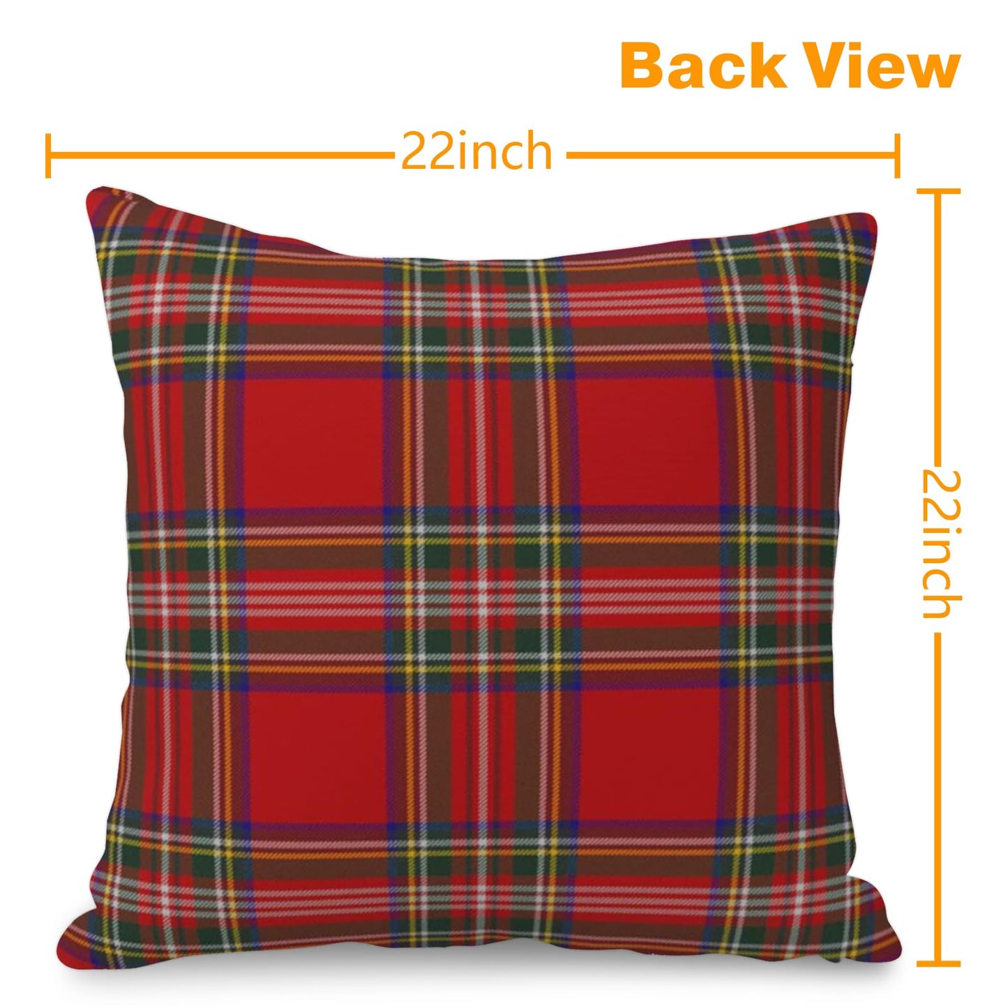 GOOESING Christmas Plaid Pillow Covers 22x22 Inch Set of 2 Scottish Tartan Farmhouse Throw Pillow Case Cushion Cover for Sofa Couch Home Decor, Red and Green