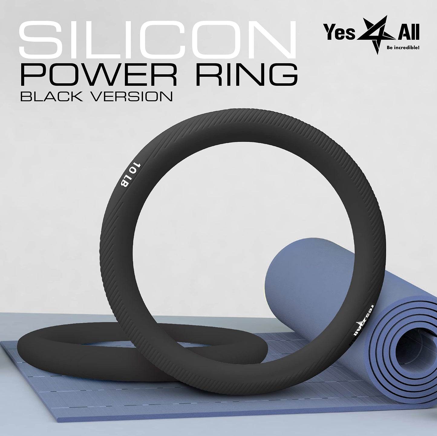 Yes4All Power Ring 10lbs, Weight Ring, Weighted Circle, Kettlebell for Yoga Exercise, Aerobics, Home Fitness, Core Training
