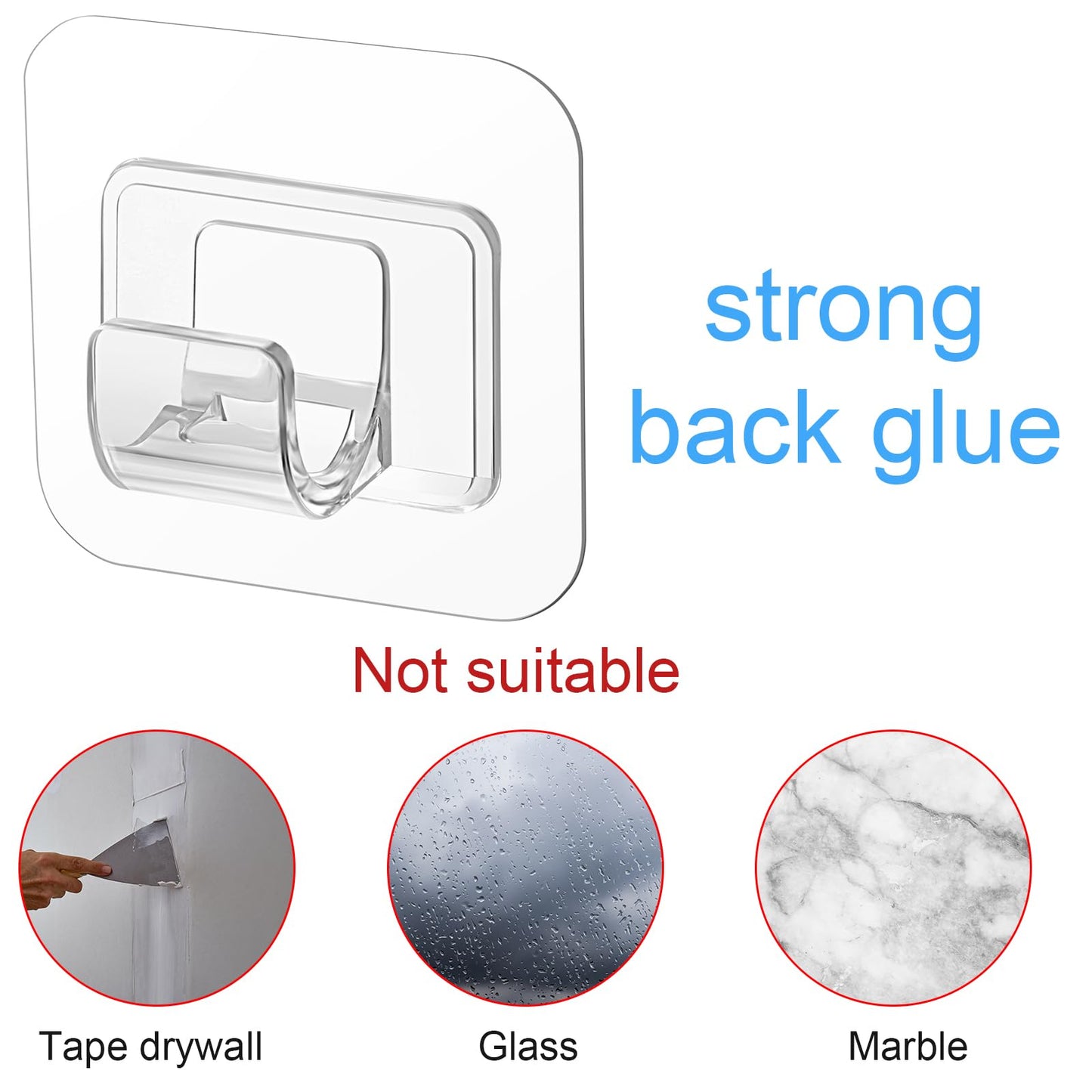 2 Pieces Adjustable Curtain Rod Extendable Spring Tension Rod with Self Adhesive Hook for Closet, Wardrobe, Bookshelf, Small Window, White (15.7 to 27.5 Inch)