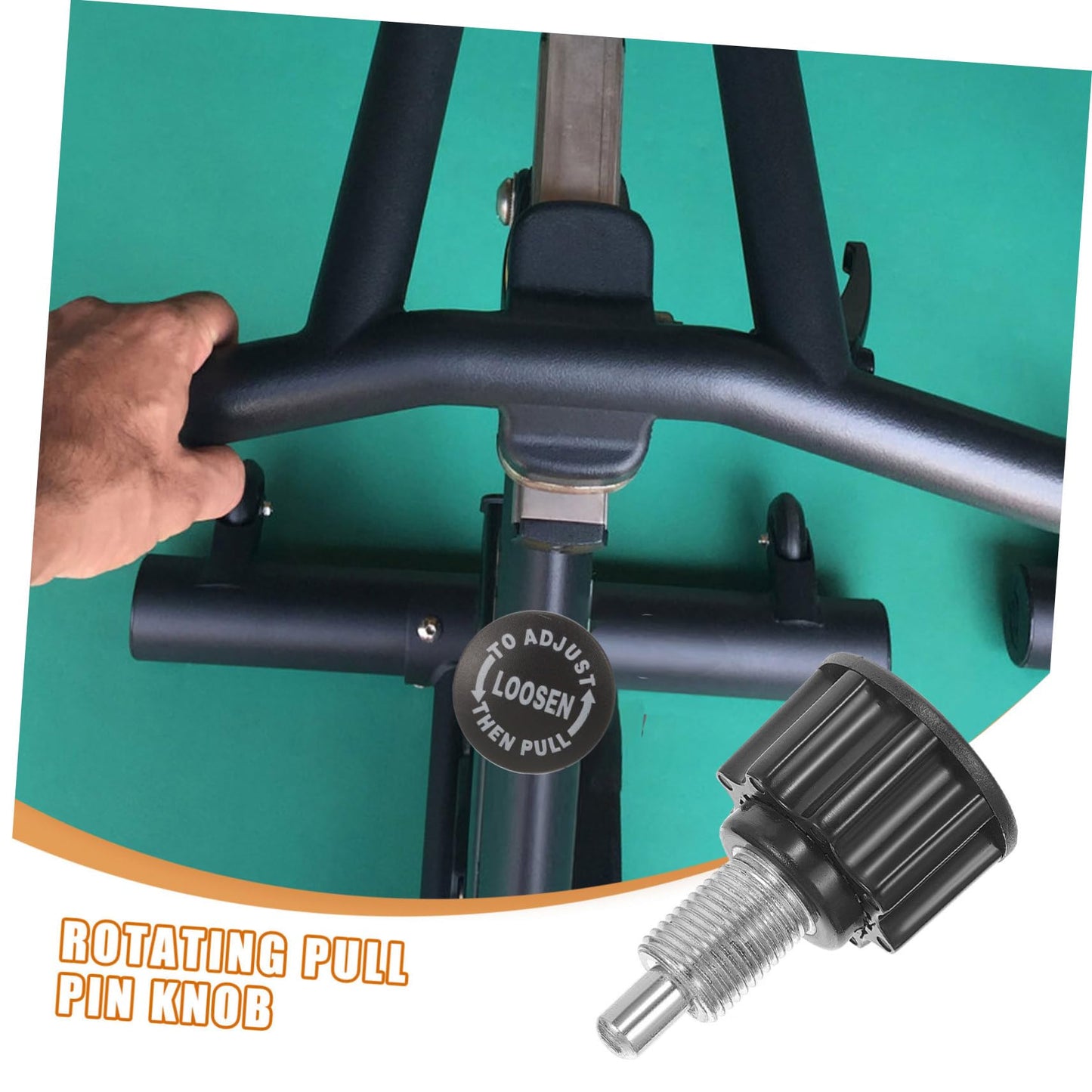 Toddmomy Pull Pin Knob Replacement for Exercise Bike 2.55X1.57X1.57In Plastic Ball Head Pin Adjustable Fitness Equipment Part for Home Gym Machines