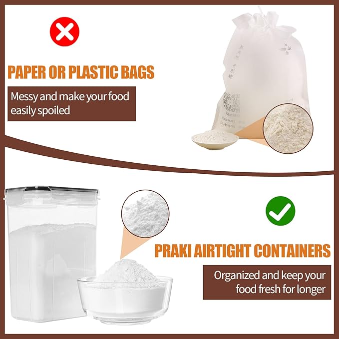 PRAKI Airtight Food Storage Containers Set