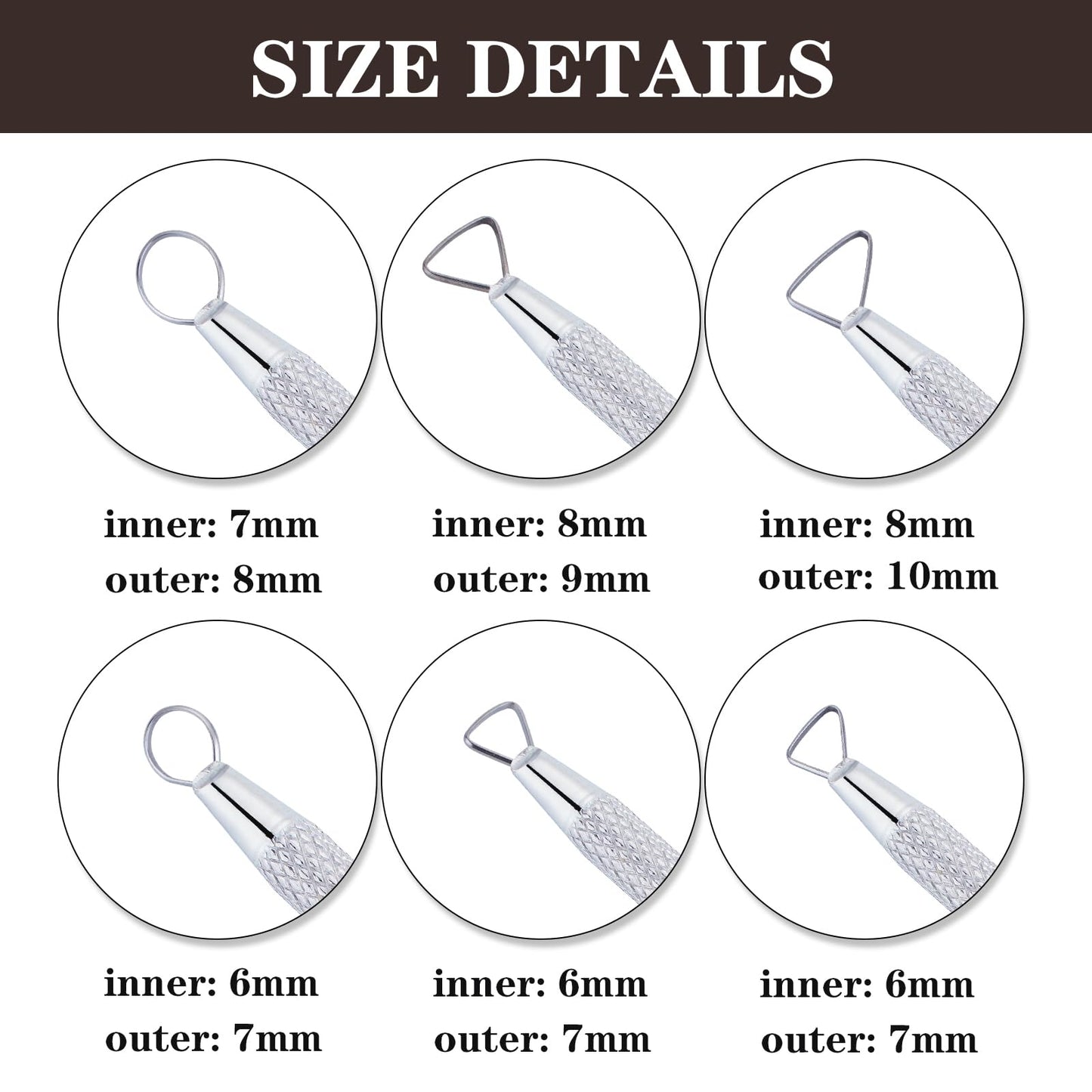Glamorway 6Pcs Clay Tools Pottery Tools Clay Sculpting Tools Mini Ribbon Cutter Metal Tools Set Carving Art Polymer Clay Tools
