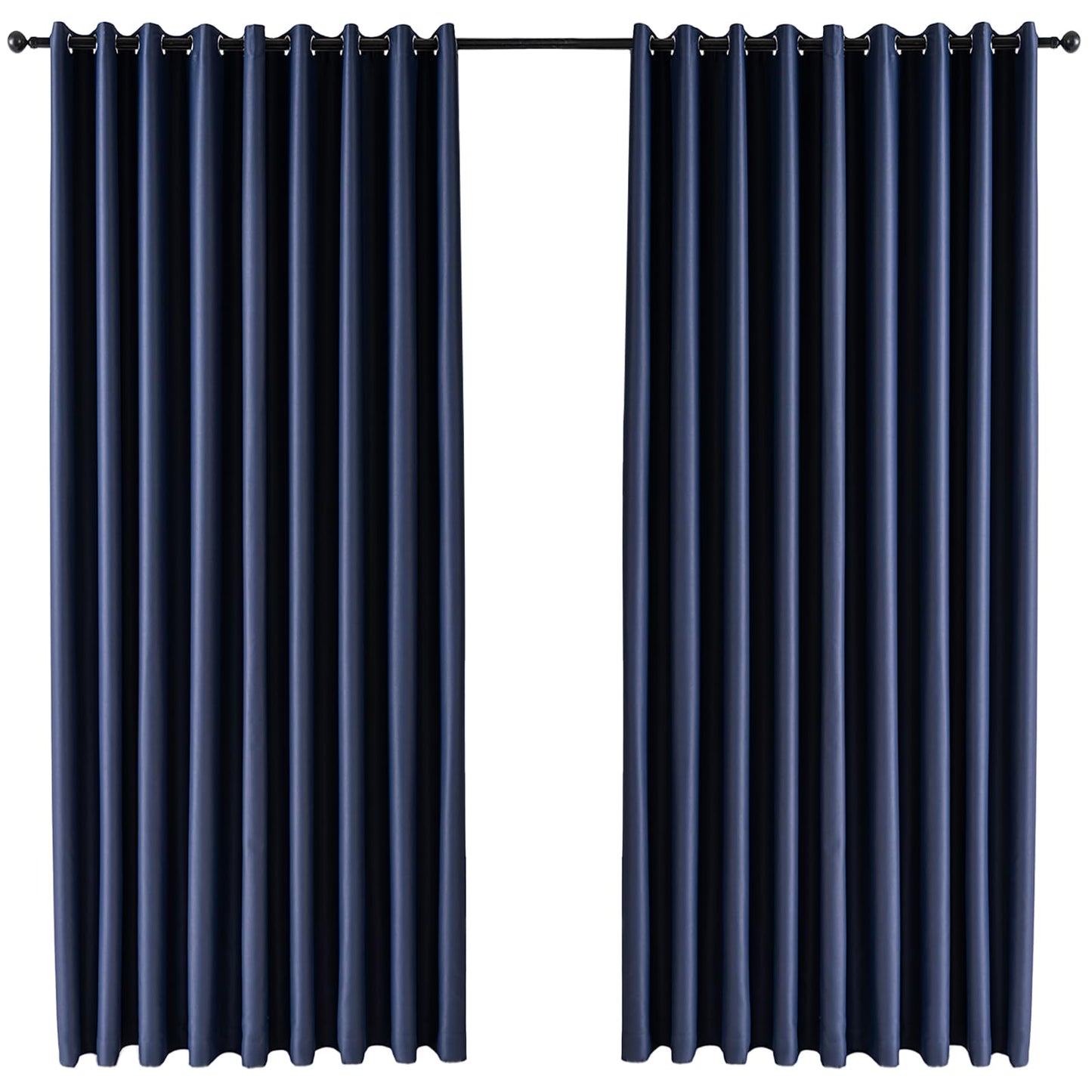 Tiadkh Home Decor Blackout Extra Long Curtains,132" Long Grommet High Ceiling Draps Noise Reducing 2 Story Curtains for Living Bedroom Windows(1Panel,W52xL132)