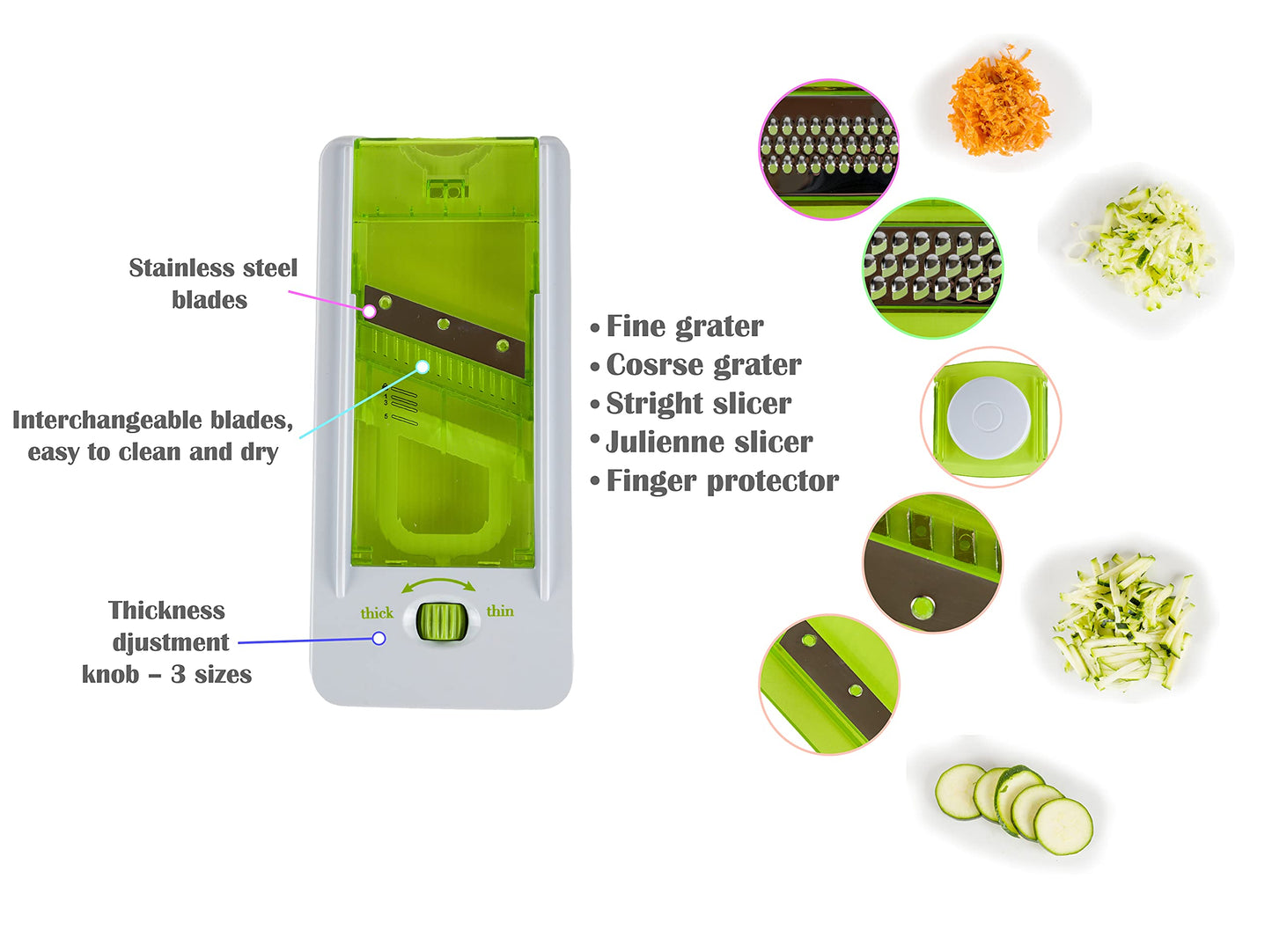 Bamboo Land- Large Bamboo Cutting Board with Containers, 6 Pcs Vegetable Slicers & Garters, Cutting Boards for Kitchen with Holder, Chopping Board, Wood Cutting Board with Storage