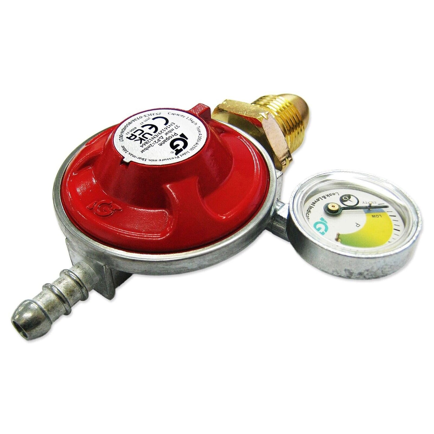 37mb Propane Gas Bottle Regulator With Built in Pressure Gauge Fits Calor Gas & Flogas with POL connection