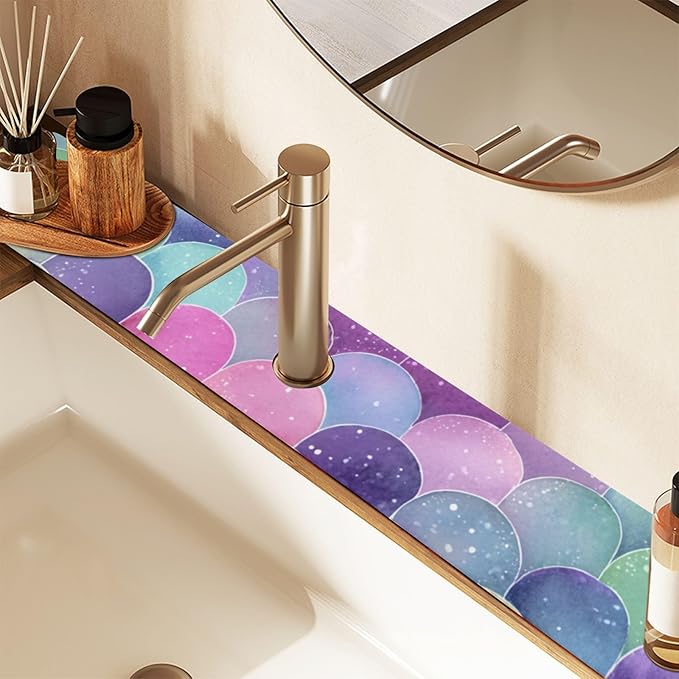 Kitchen Sink Splash Guard 1 PC 14.7 Inch Sink Faucet Mat Splash Guard