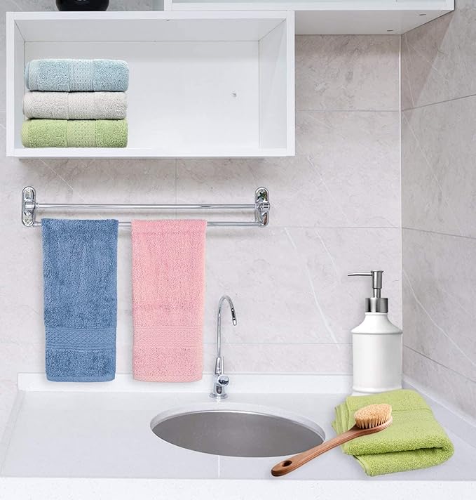 Cleanbear Hand Towel Face Towel Set, 100% Cotton, Size 29" x 13"