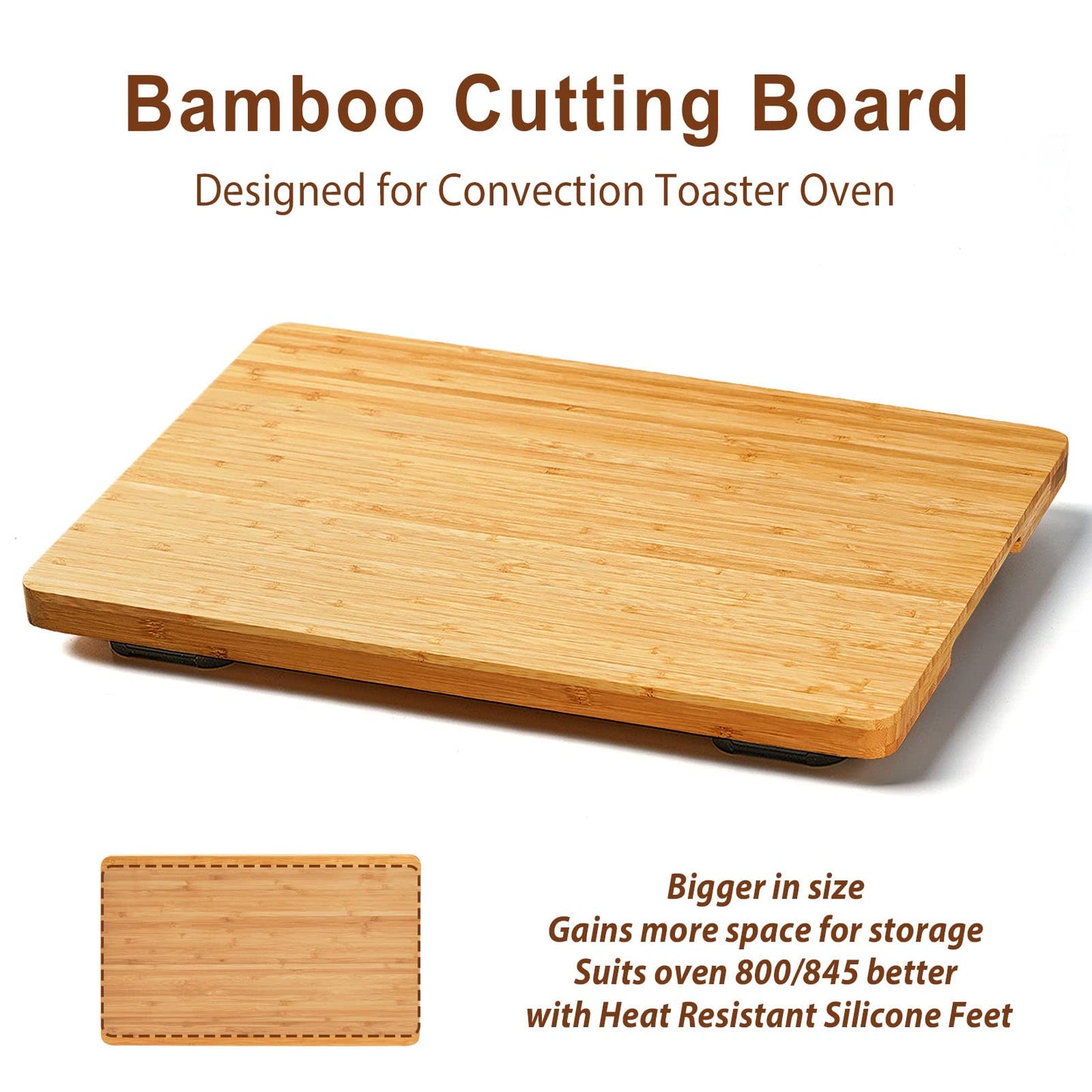 Cutting board Compatible with Breville BOV800XL/845BSS/860BSS Smart Oven Air Fryer, Accessories for Countertop Convection Oven, Heat Resistant Silicone Feet, Creates Storage Space, Protects Cabinets