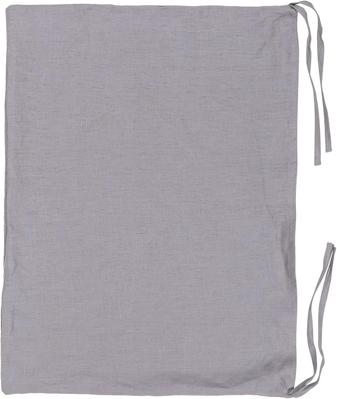 Hanging Linen Laundry Bag, 100% Pure Flax Linen Over The Door Hamper