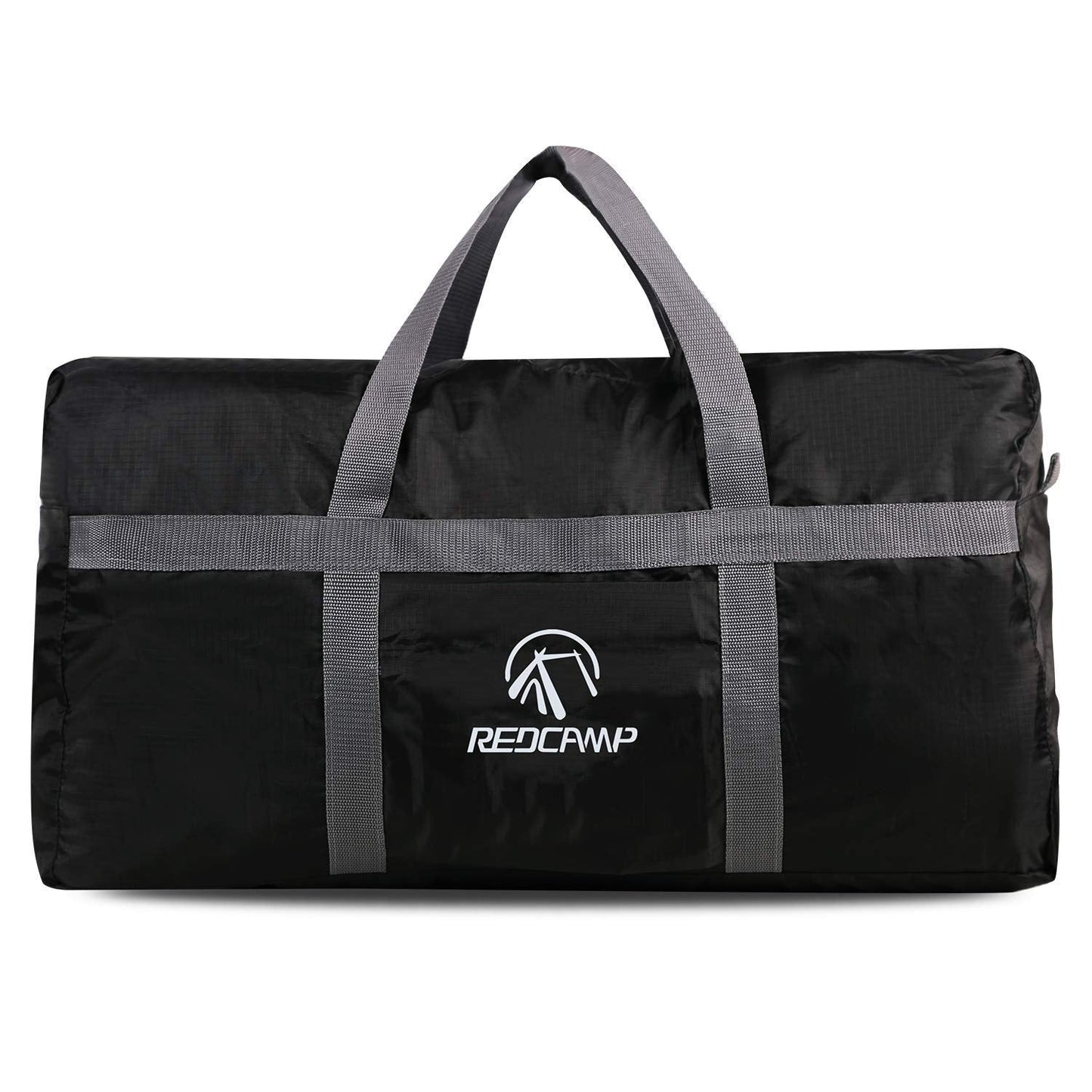REDCAMP Foldable Travel Bag, 96L Extra Large Sports Bag, Packable Duffle Bag, Lightweight Waterproof Duffel Holdall Bag, Black