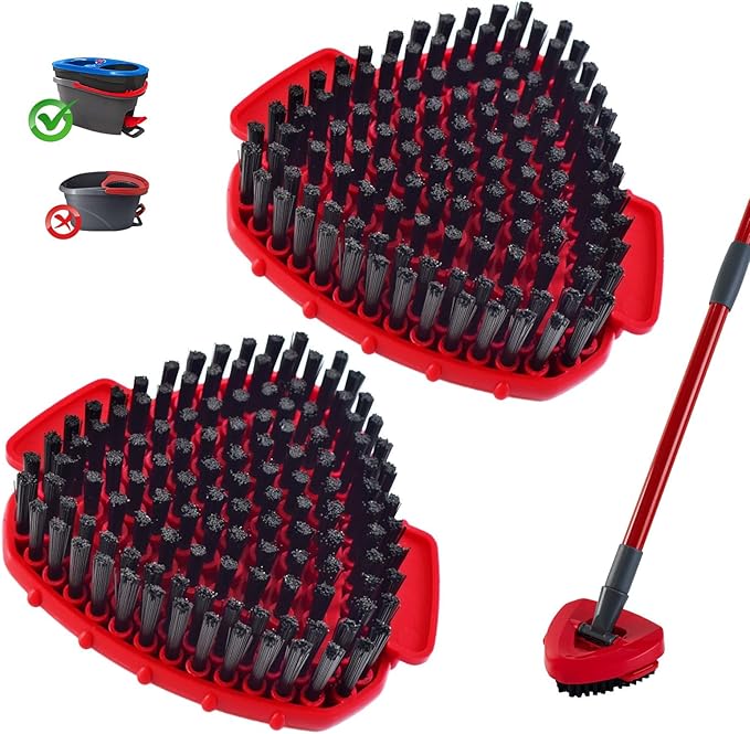 Scrubber Mop Head for Ocedar, Upgrade Scrub Brush for Ocedar, Spin Mop Scrub