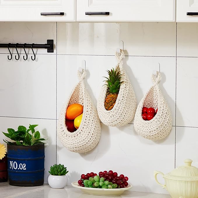 Honeydak Boho Decor Hanging Wall Baskets