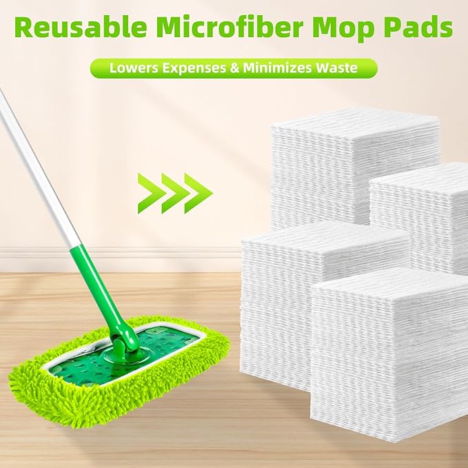 Reusable Dry Sweeping Cloths Microfiber Wet Pads Refill Compatible