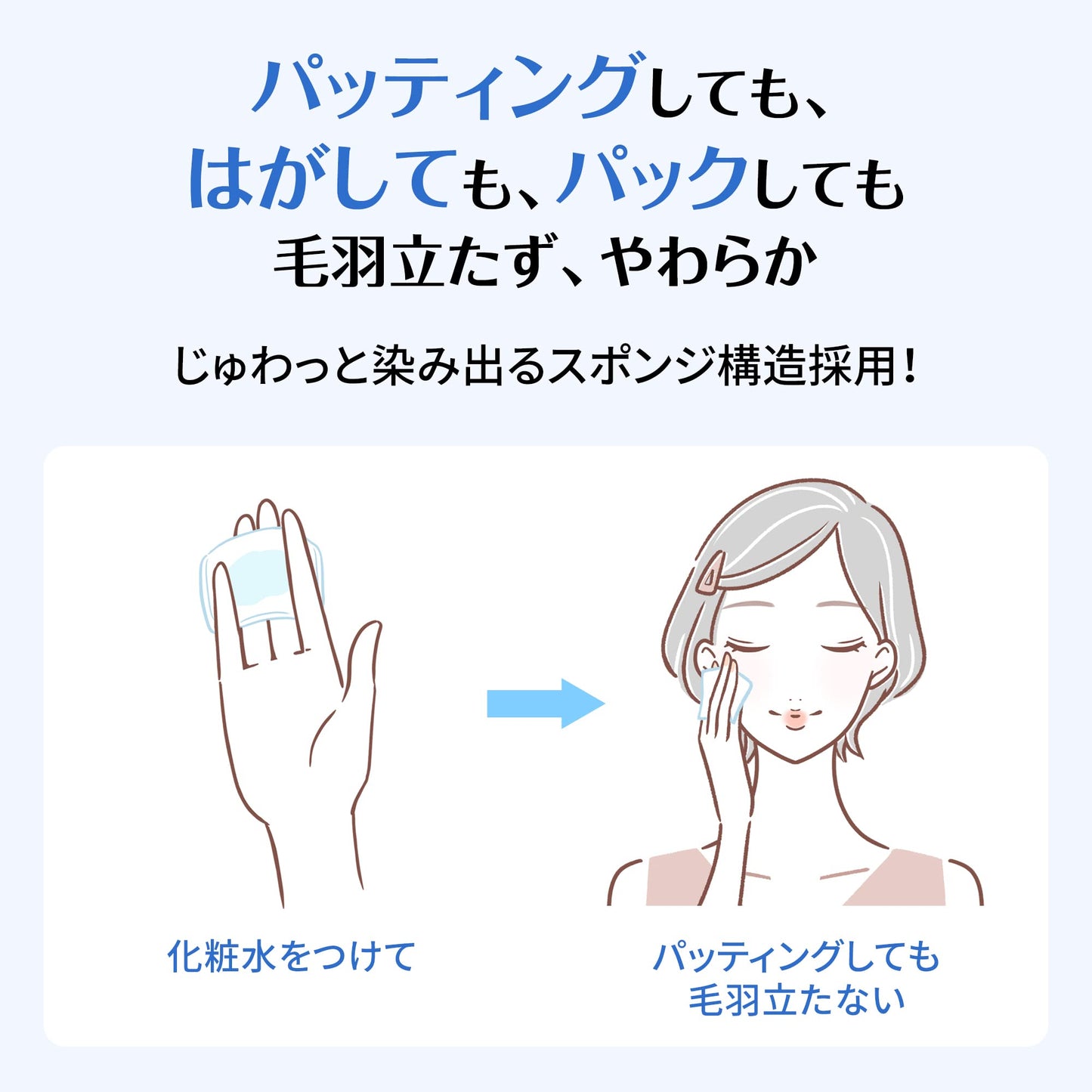 Unicharm Silcot Sponge Touch Moisturizing Cotton Pads (Pack of 80)