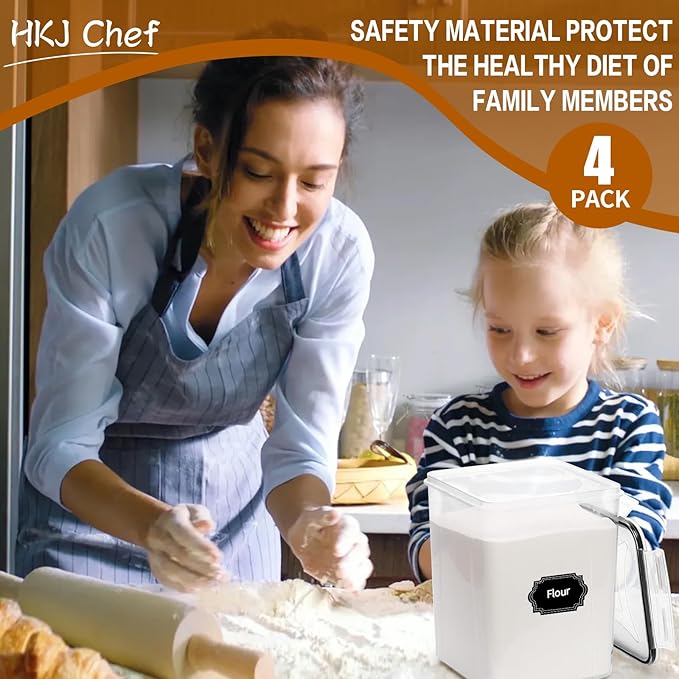 4 Pack Large Airtight Food Storage Containers