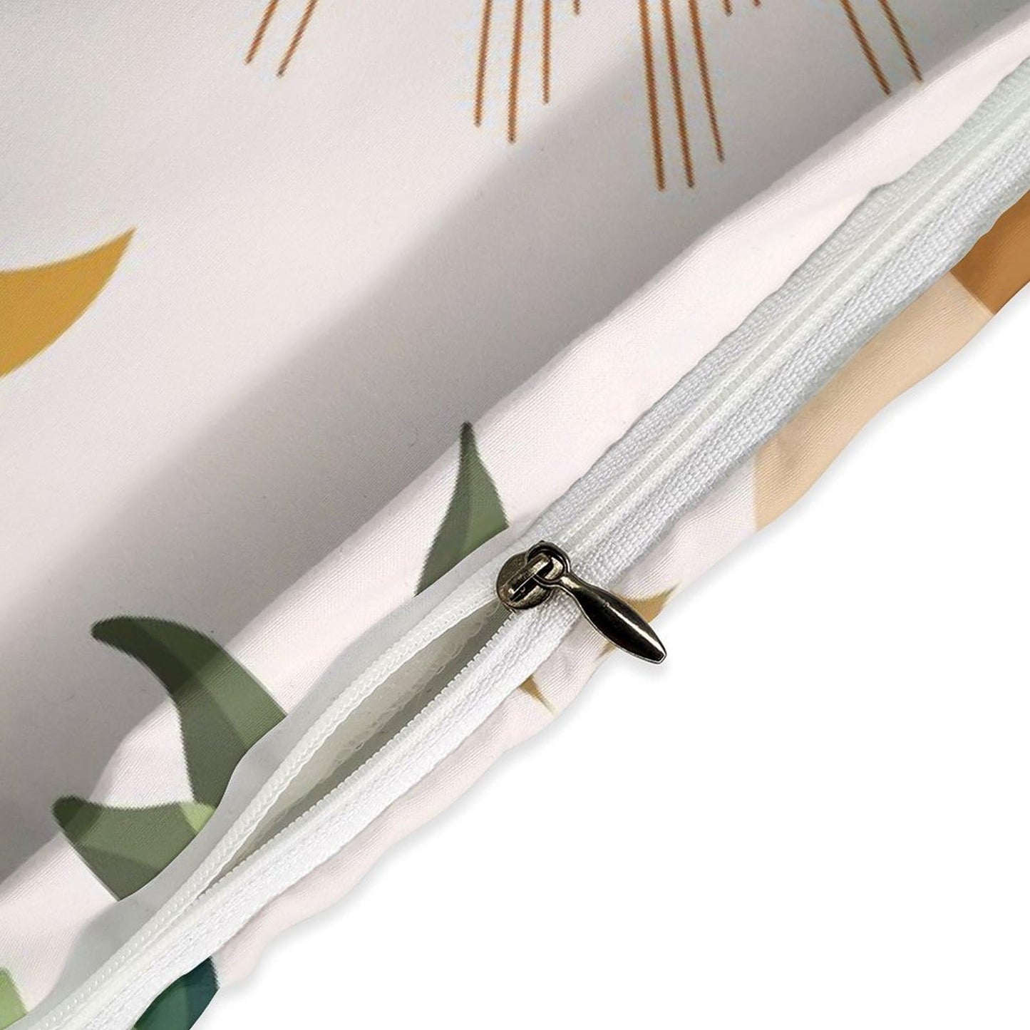 Lnepty Mid Century Leaf Bedding Set,Boho Tropical Nature Plants Modern Minimalist Comforter Set with Pillowcase for Bedroom Bed Decor,Twin 86"x70"