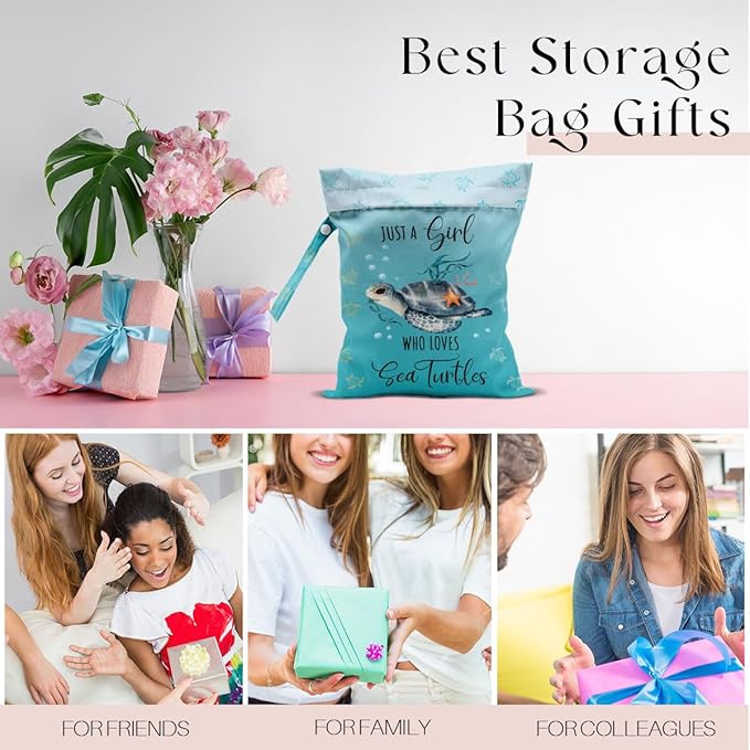 Waterproof Wet Bag for Swimsuit, Travel Beach Wet Dry Bag, Hidden Zipper