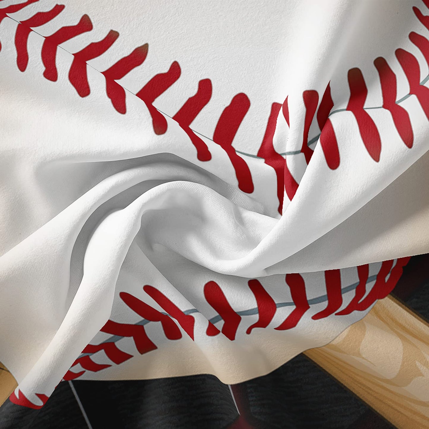 QOOMO Baseball Sheet Set,Honeycomb Kids Bed Sheets,Black Baseball 16" Deep Pocket Bed Sheet Set for Boys/Girls/Kids/Teens,4 Piece Sheet Set, 1 Fitted Sheet,1 Flat Sheet and 2 Pillowcases,Twin Size