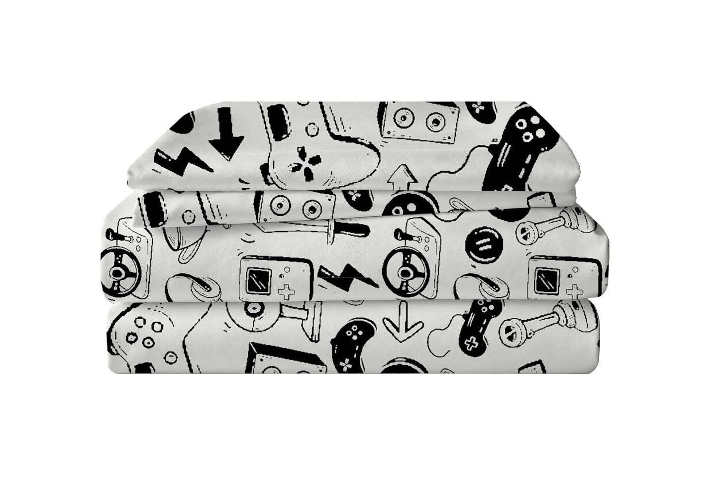 SDY 7 Piece Twin Gamer Bedding Set,Bed in a Bag with Soft Gamer Comforter Set and Gamer Bed Set for Boys Girls Kids