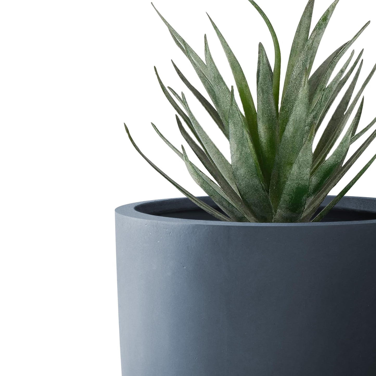 Kante 13",11",9" Dia Round Concrete Large Plant Pots Outdoor Indoor Planters Bowl with Drainage Hole for Patio, Set of 3,Charcoal