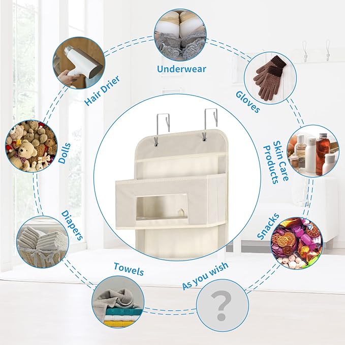 MAX Houser 4-Shelf Over The Door Hanging Organizer