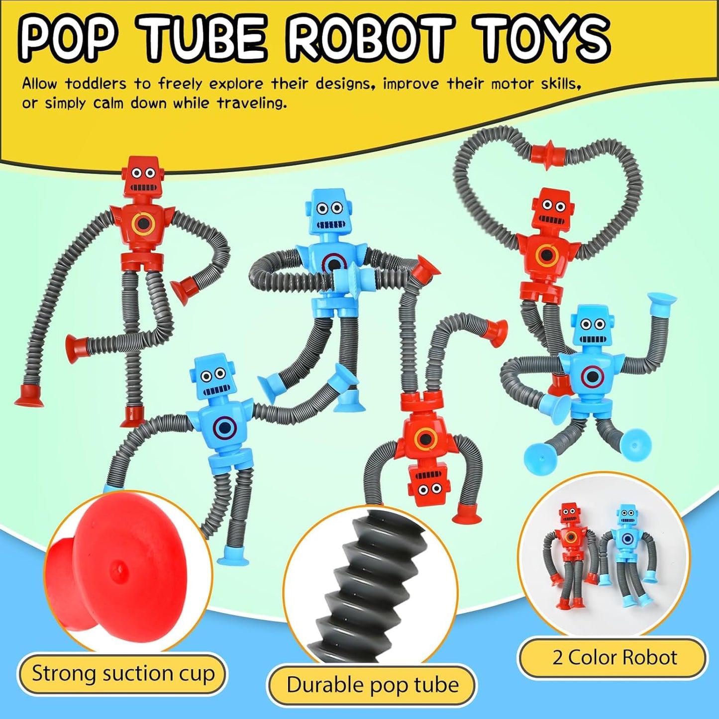 Sensory Travel Toys for Toddlers 6PC Autism Fidget Toy Pack Airplane Travel Activities Essential Busy Toy Quite Figette Classroom Prizes ADHD Autistic Easter Basket Stuffers for Kid Age 2 3 4 5 6 7 8