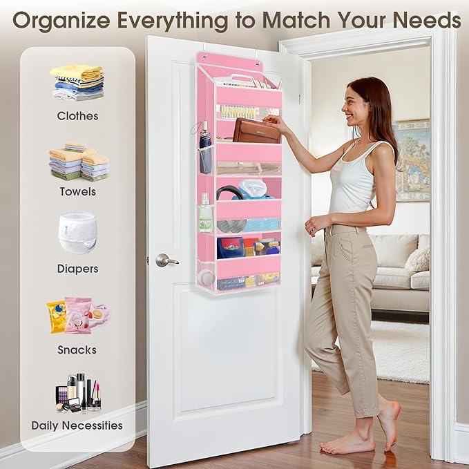 2 Pack Over The Door Organizer Hanging Storage Organizers