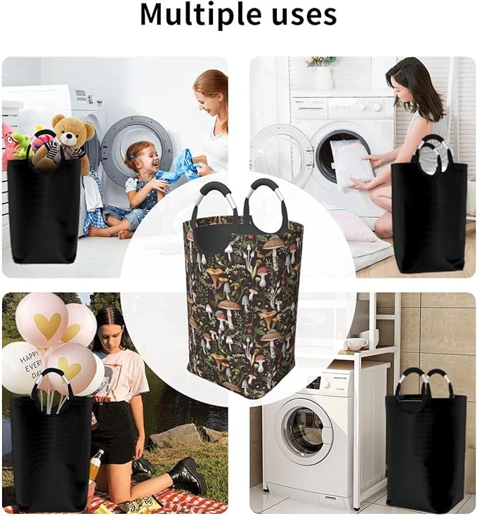 Mushrooms Berries Laundry Basket