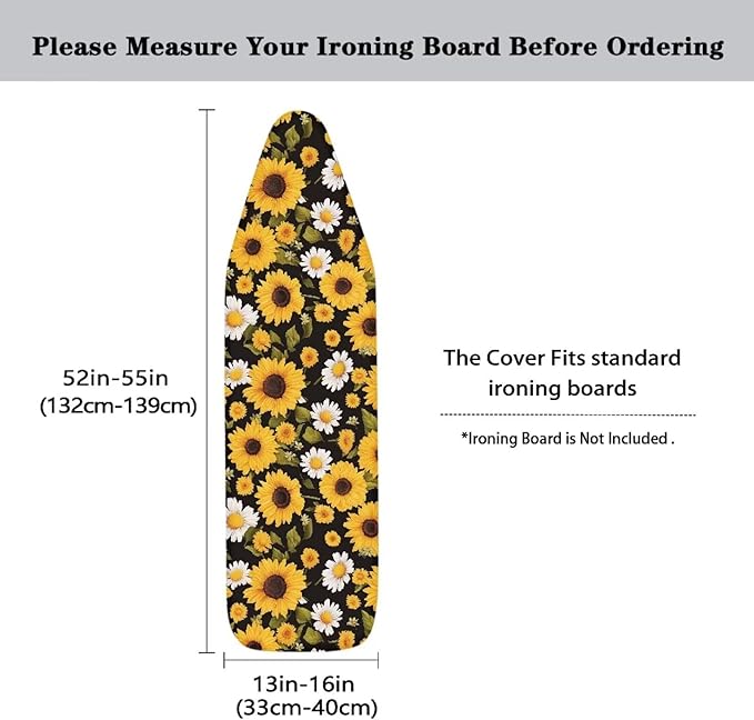 Sunflower Ironing Board Cover Iron Pad Covers Resist Scorching and Staining