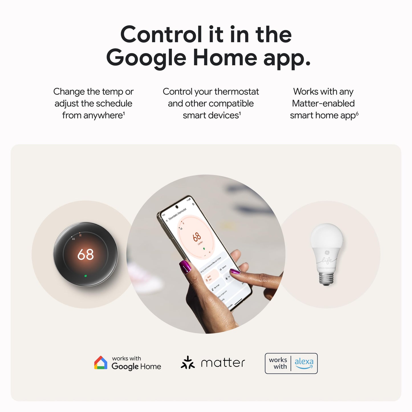 Google Nest Learning Thermostat (4th Gen, 2024) with Nest Temperature Sensor - Energy Saving Smart Thermostat - Works with Alexa, Apple HomeKit and Google Home App - Polished Gold