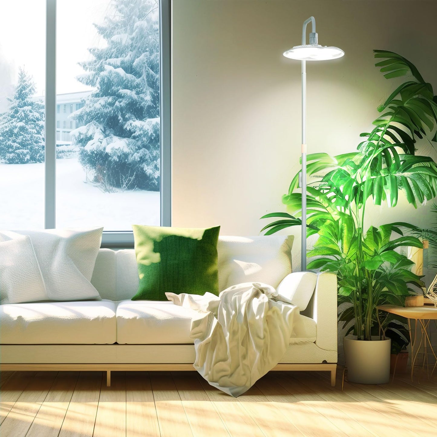 SANSI Grow Lights for Indoor Plants, 100W Full Spectrum Tall Plant Lights for Indoor Growing, 47"-70" Standing Grow Light with Remote Control 5 Level Dimmable 10200LM 8/12/14H Auto On/Off Timer