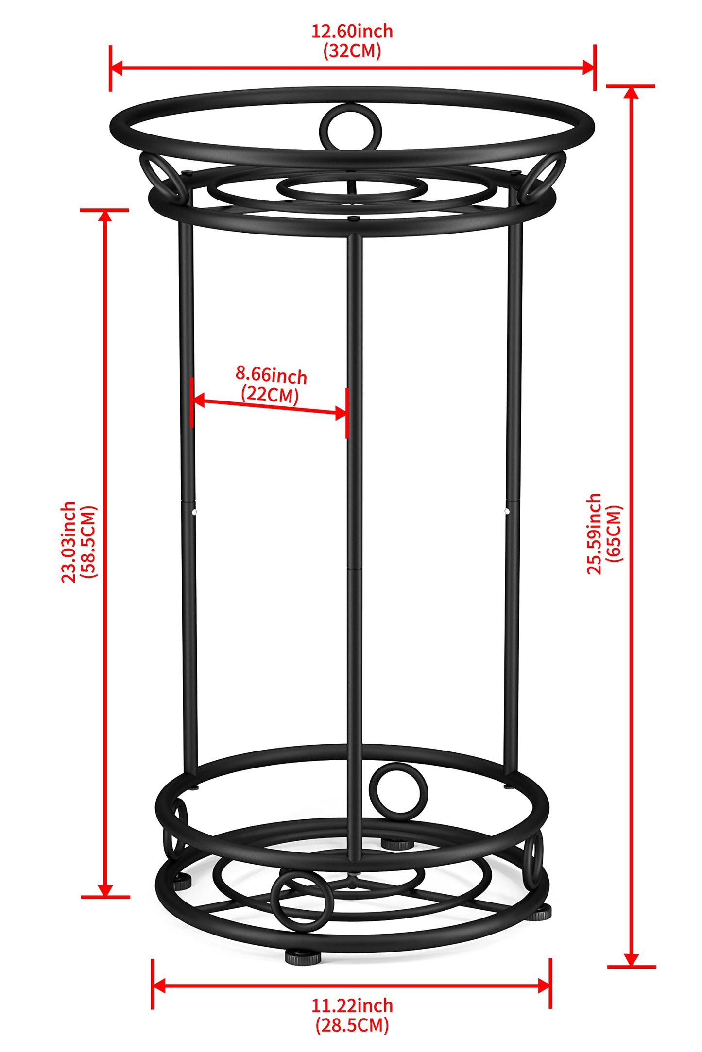 YIUKEA Plant Stand Indoor Outdoor - Metal Planter Holder Shelf Tall Tiered Flower Pot Display Organizer Rack for Garden, Patio, Living Room, Bathroom, Office (Black)