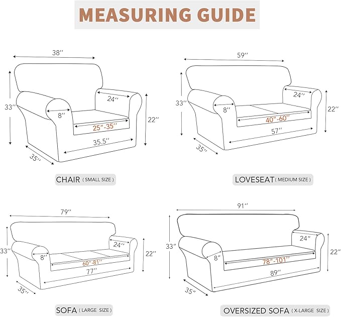 Easy-Going 100% Waterproof Loveseat Couch Cover, Dual Waterproof Sofa Cover