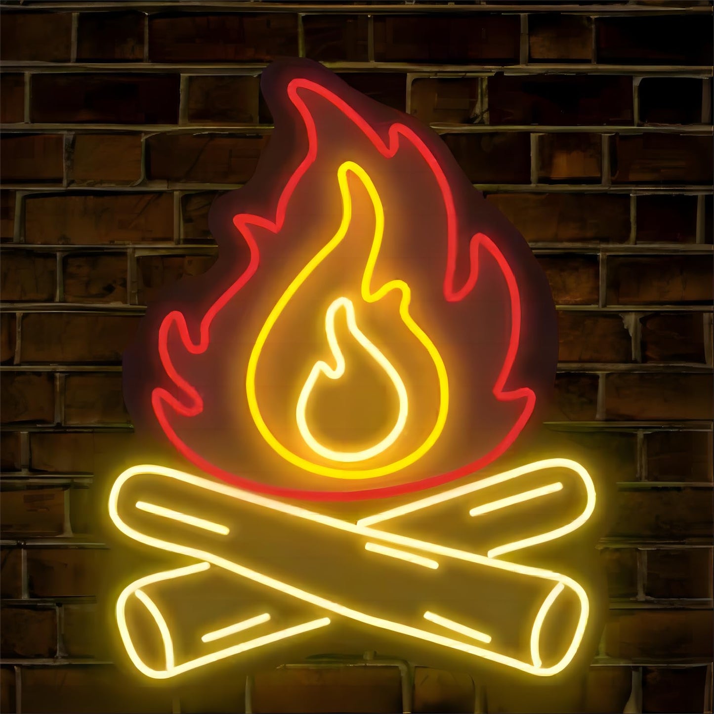 Fire Flame Neon Sign, Stove Fire led Light, light up sign for Bedroom Living Decor, Bonfire Campfire neon sign Gift for Gaming Room, Campfire decor, Camping decor