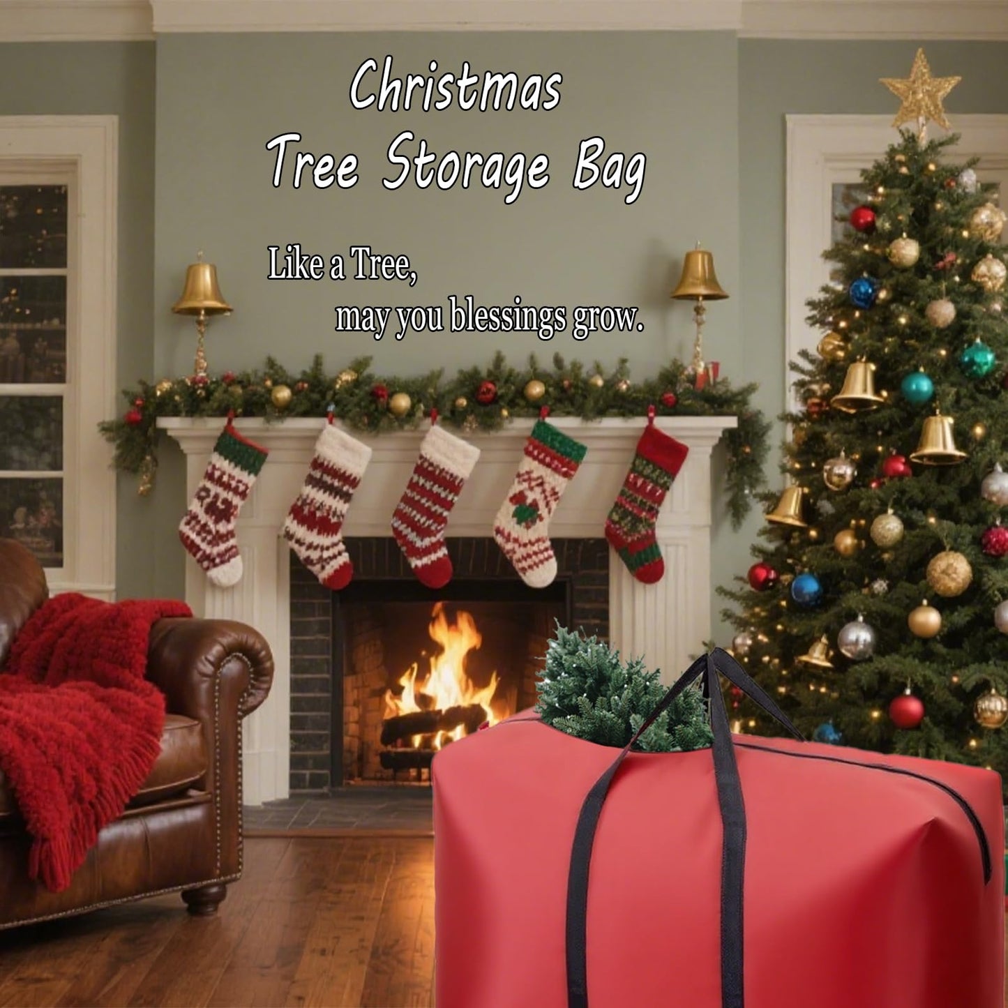 Small Christmas Tree Storage Bag Heavy Duty 3FT/4FT/5FT Christmas Tree Bag for Detachable Christmas Tree 600D Oxford Waterproof Dusty-Proof with 2 Reinforced Handle,Large Zipper Opening