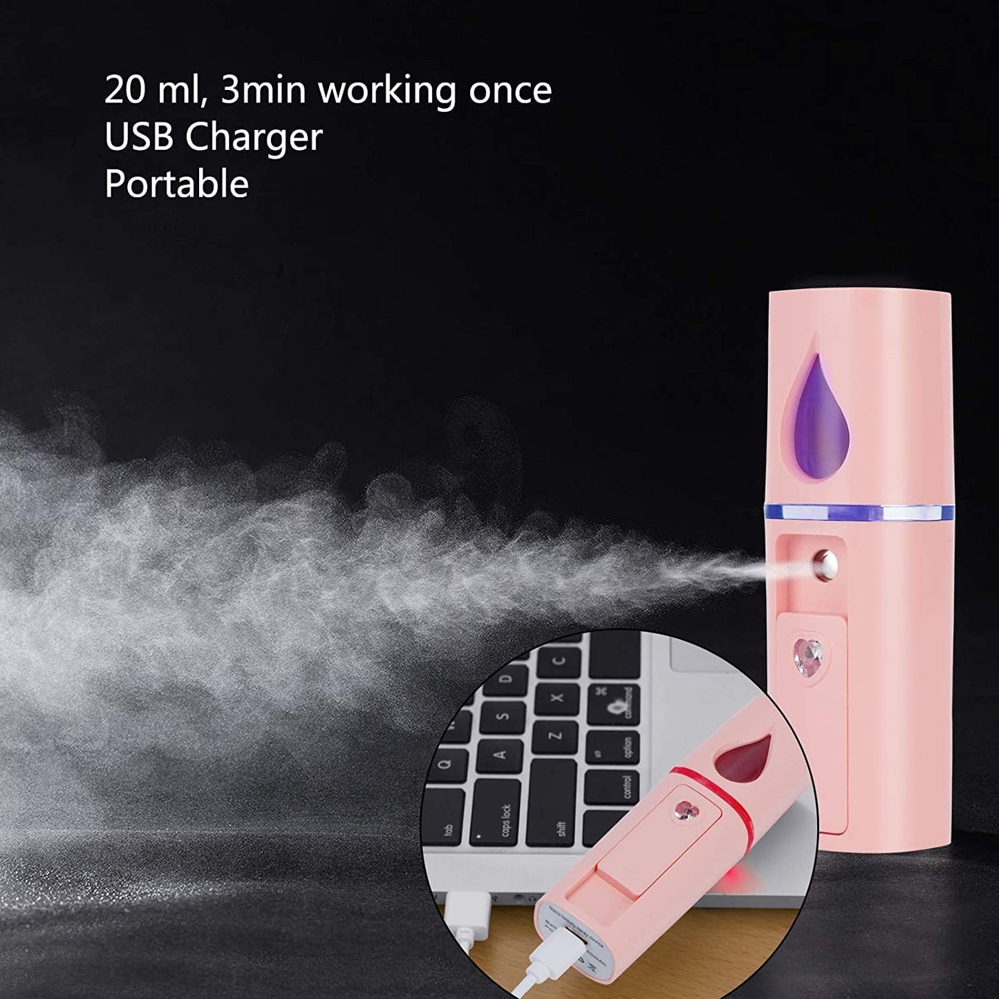 Facial Steamer - Nano Ionic Face Steamer for Deep Cleaning, Hot Mist Face Humidifier Set for Women & Men, Moisturizing Cleansing Pores with Blackhead Remover Kit, Purple