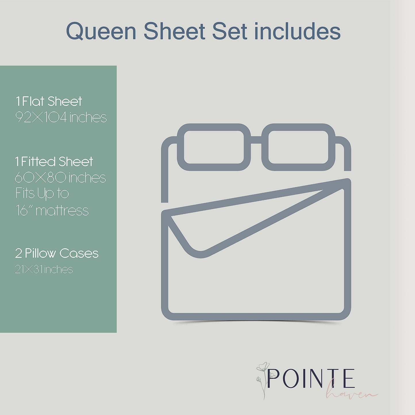 Pointehaven Heavy Weight 100-Percent Cotton Flannel 1 pc, Queen Sheet Set, Chocolate