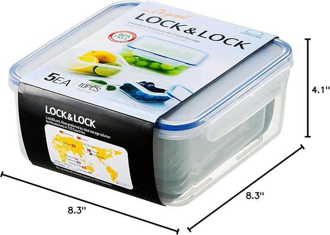 LOCK & LOCK Easy Essentials Food Storage lids/Airtight containers, BPA Free