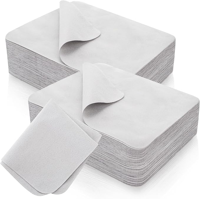 100 Pack Microfiber Glasses Cleaning Cloth, Ultra Soft Eyeglasses Wipe Suede