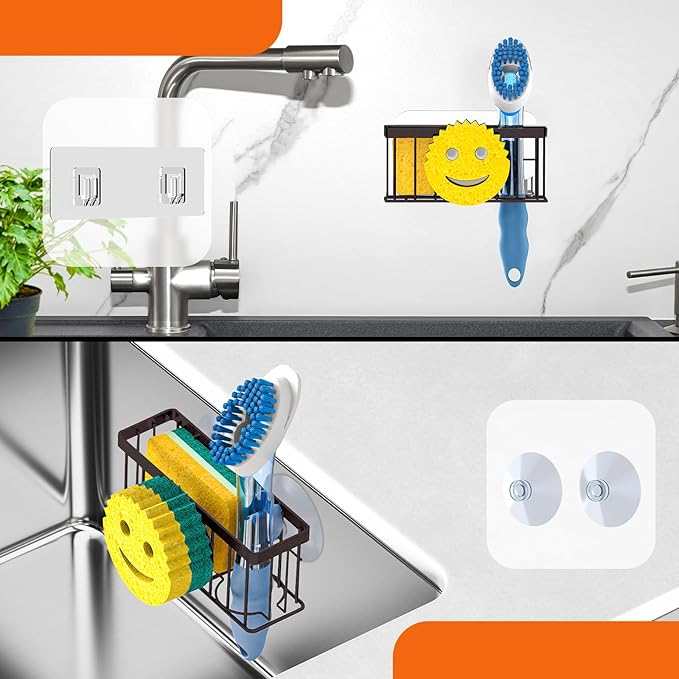 Sponge Holder Smiley Face, Sink Caddy