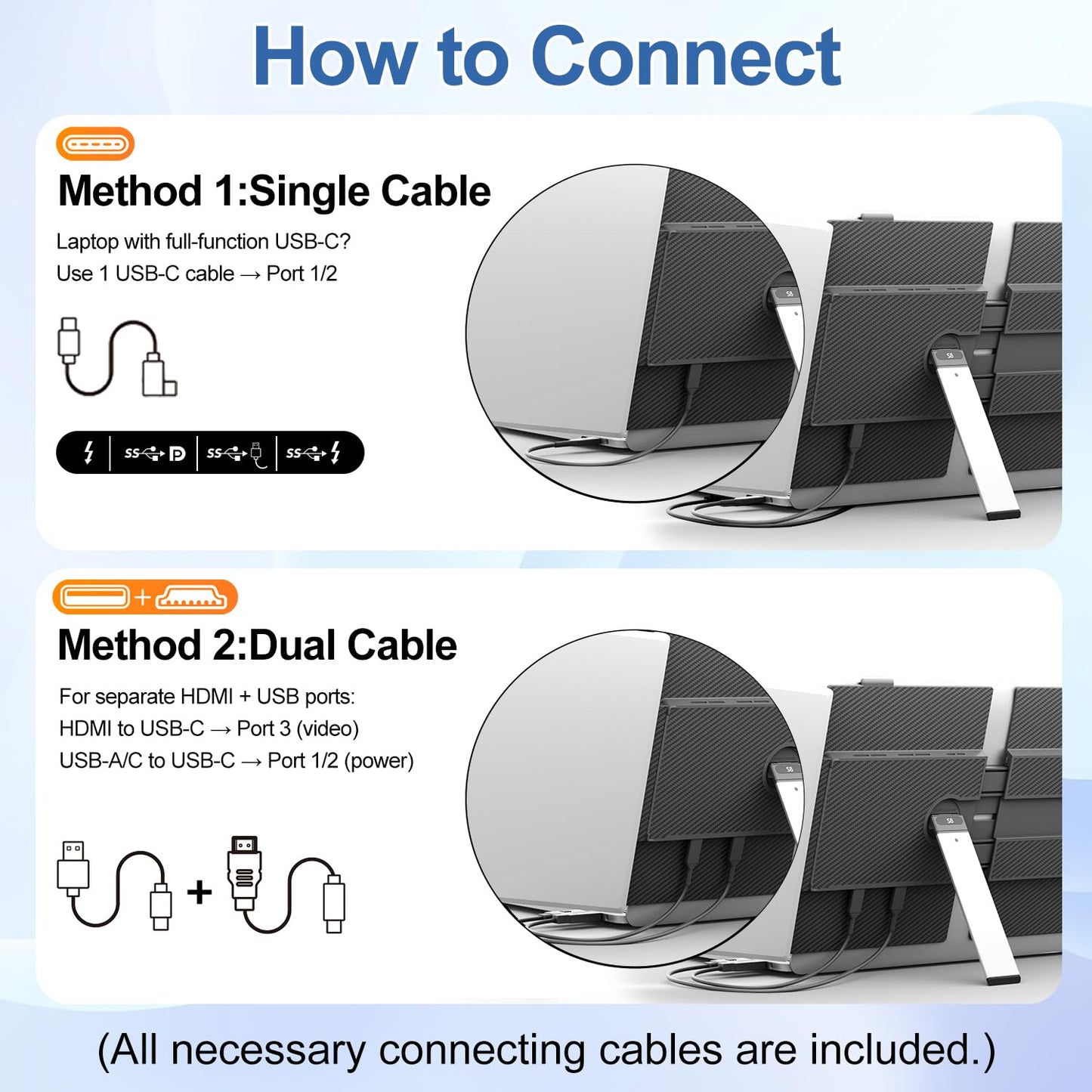 Teamgee S1 Dual Laptop Screen Extender — 14” FHD IPS Portable Monitor for 13–17” Laptops, USB-C/HDMI Plug & Play, Compatible with Windows, macOS & Android, Perfect for Hybrid Work & Travel