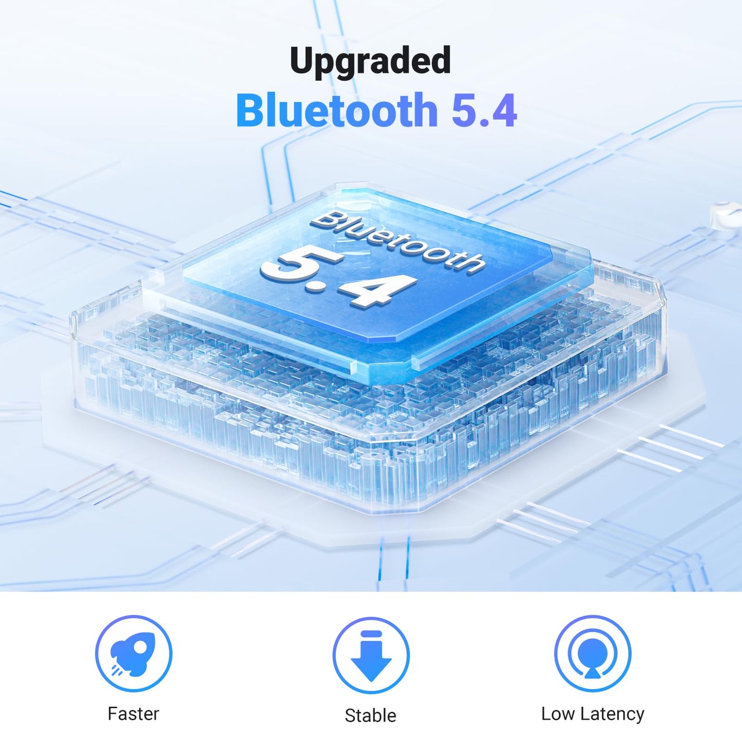 UGREEN Bluetooth 5.4 Transmitter Receiver, Dual Connection, 18H Long Playtime, Mic for Calls, 2-in-1 Wireless Aux Bluetooth Adapter for TV, Airplane, Headphone, Airpods, Speaker, Car