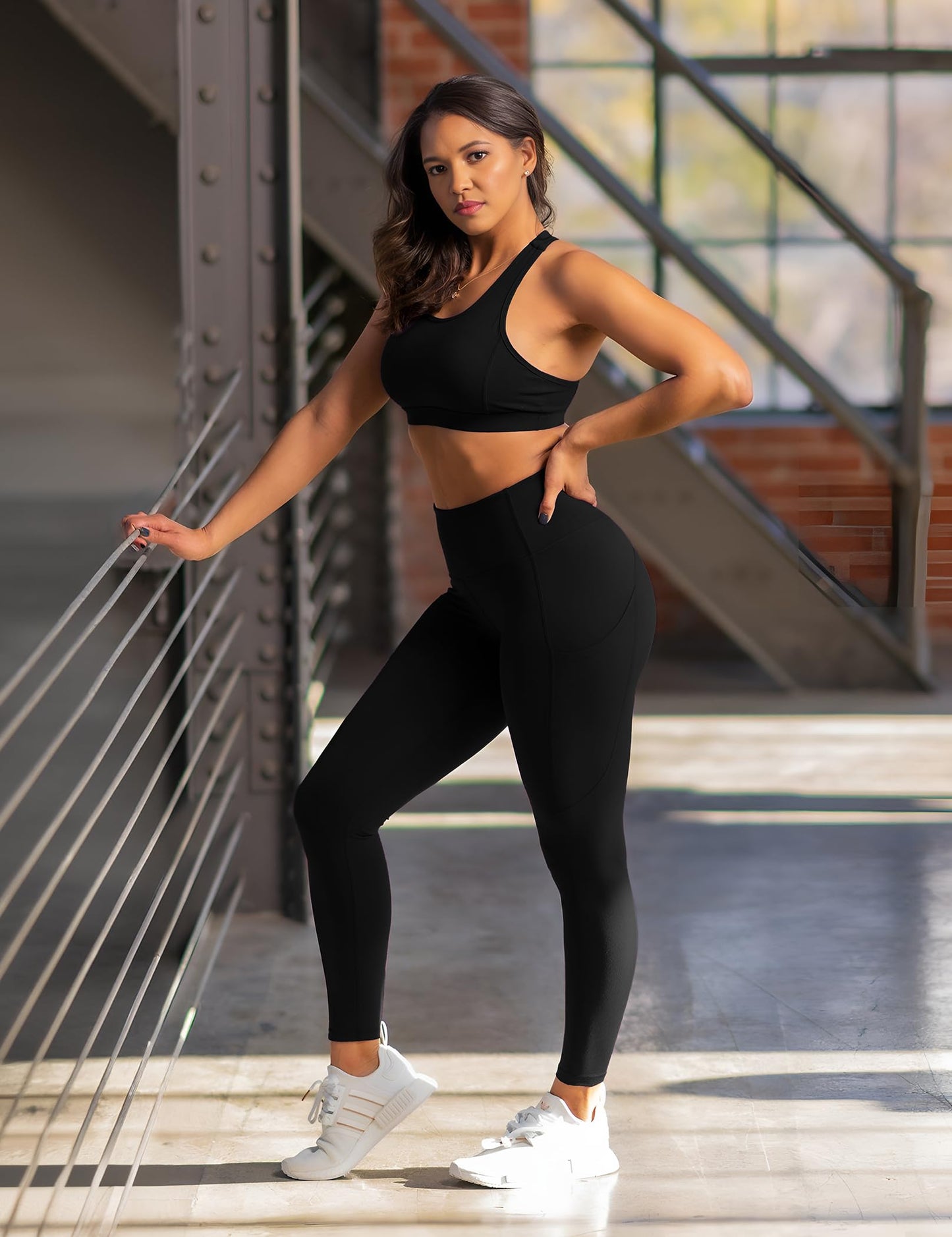 High Waisted Leggings for Women - No Front Seam Tummy Control Yoga Pants for Workout Running No See Through