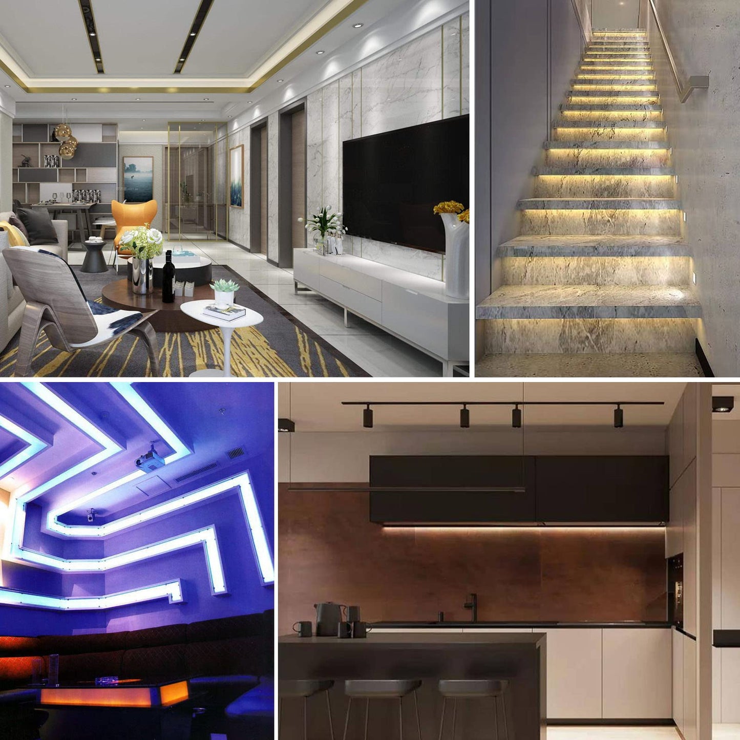 MDee】COB LED Strip Lights 4000K Nature White 16.4ft/5m USB Powered 5V Flexible LED Tape Lights with USB Connector CRI 90+ 800LM/m 320LEDs/m for Indoor and Outdoor Décor(4000K Nature White16.4ft/5m)