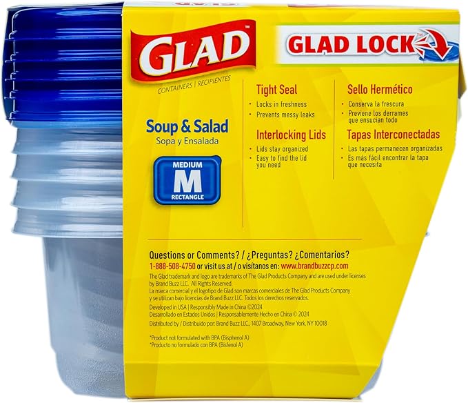 Glad GladWare Soup & Salad Food Storage Containers