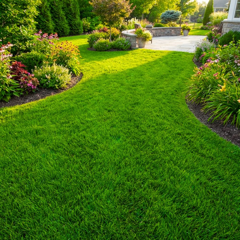 Set 20000 Zoysia Grass Seeds, Zoysia Grass Seed for Lawn, Soft Fine Ground Cover for Landscape, Yard and Walkway