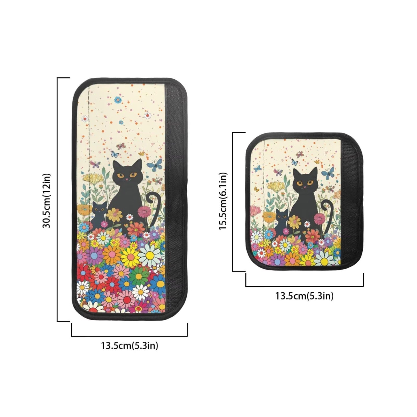 Hwzdsyxl Black Cat Daisy Print Refrigerator Door Handle Covers Set of 6 Kitchen Appliance Handles Decor Anti-Static Fridge Handle Cover Keep Off Fingerprints Oil Stains Food Spot