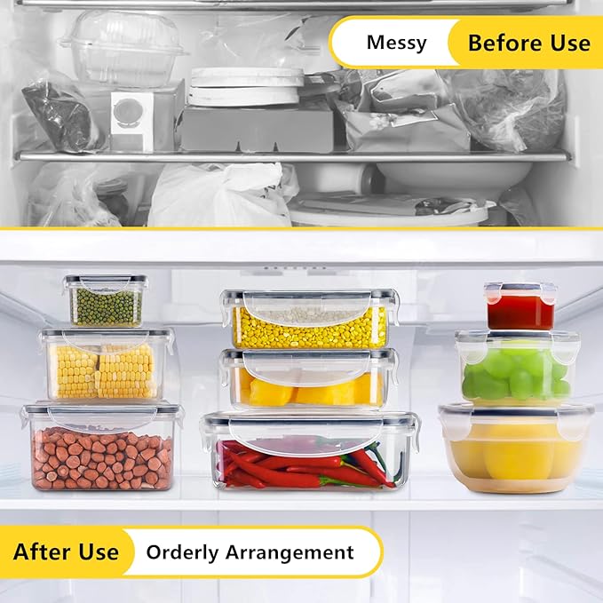 34 PCS Food Storage Containers Set