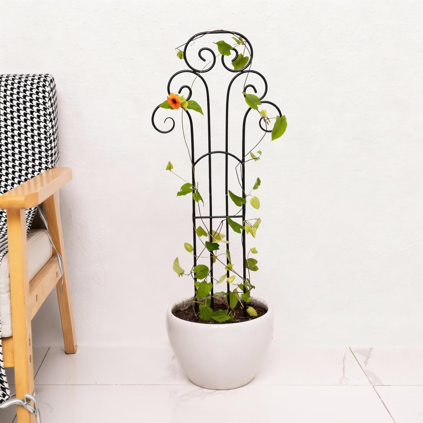 GOOOXIM 31 Inch Trellis for Potted Plants - Iron Plant Support for Climbing Vines and Houseplants, Ideal Garden Stake for Monstera and Medium Plants, Perfect for Indoor and Outdoor Use