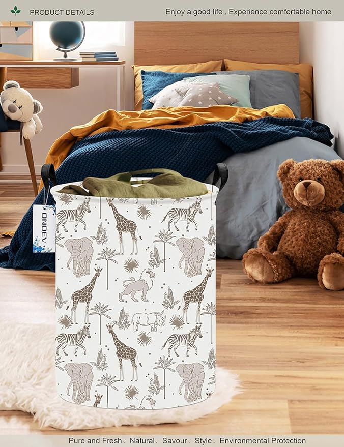 Round waterproof laundry basket, foldable storage basket, laundry Hampers